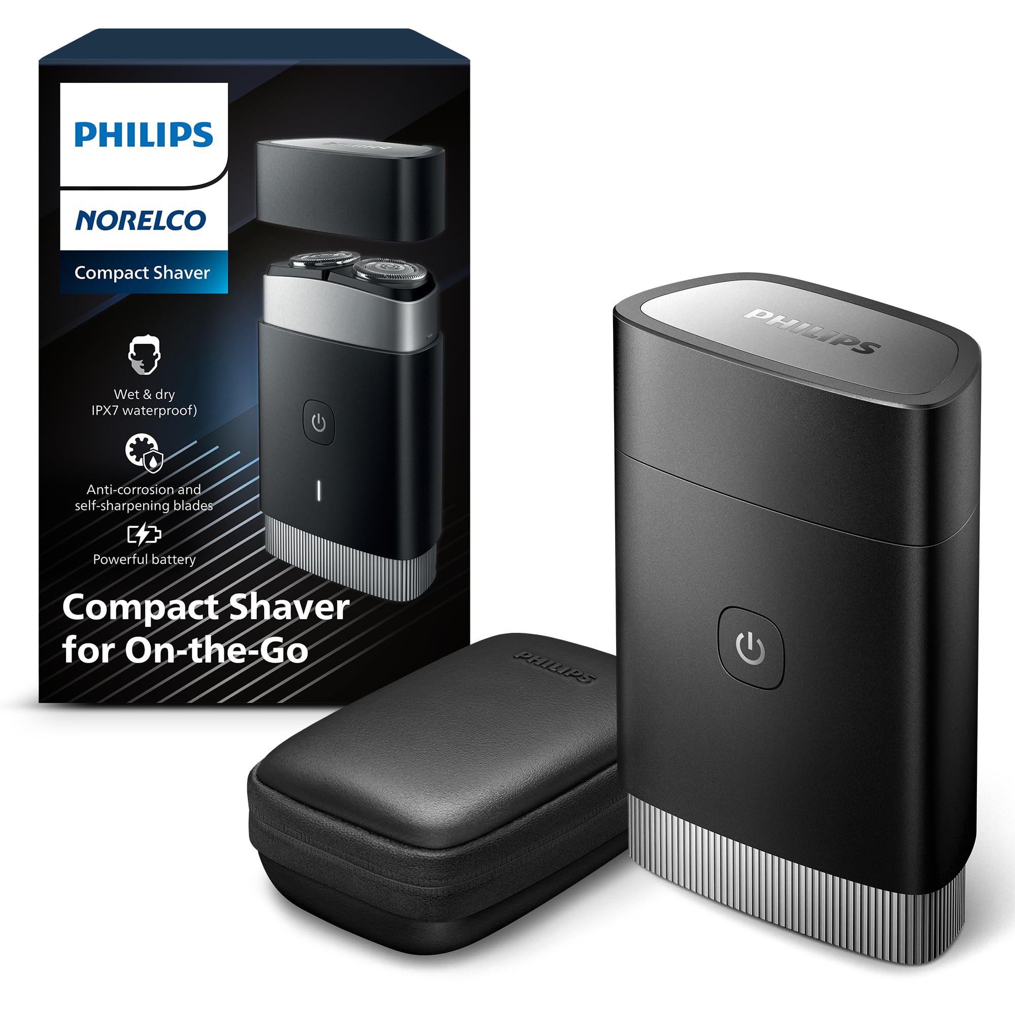 Amazon.com: Philips Norelco Portable Shaver, On-The-Go Wet and Dry